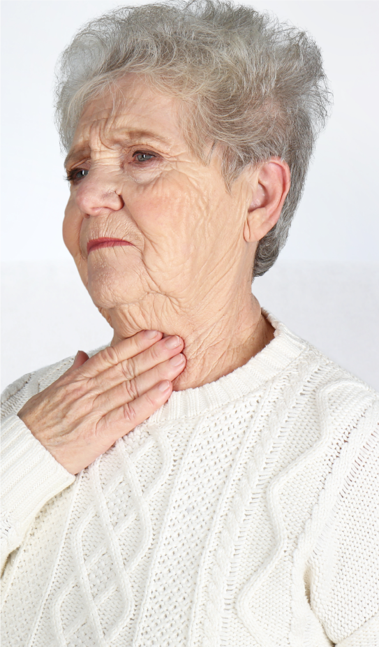 imagen mujer dolor de garganta